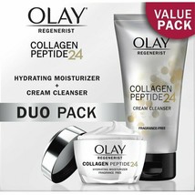 Olay Regenerist Collagen Peptide 24 Duo Pack Face Wash 5.0 oz Moisturizer  1.7oz - $59.39