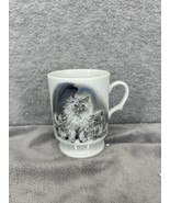 Vintage Rare Persian Cat Mug Tea Cup Hand Painted Made In Japan 8170 - £12.61 GBP