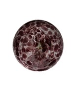 Mauve Spotted Hand Blown Art Glass Orb Christmas Ornament Gazing Ball vt... - $34.30 CAD