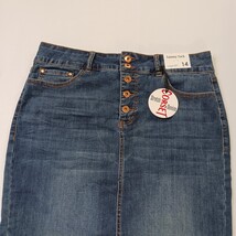 !iT Tatiana Women's Size 14 Blue Jean Skirt Tummy Tuck Stretch Corset Denim image 11