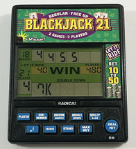 Radica Blackjack 21 955 Hand Held Game (TESTED / WORKS) - £7.06 GBP