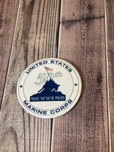 1995, 50th Anniversary button pin Pinback US Marine Corps in WWII - £3.18 GBP