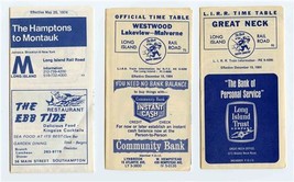 3 Long Island Railroad Time Tables 1964 Great Neck Westwood The Hamptons  - £13.99 GBP