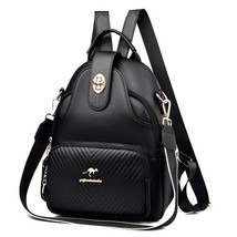 2023 New Women Backpack Vintage Women Leather Bag Ladies Casual Tote Fashion Des - £140.06 GBP