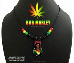 Marijuana Necklace 24&quot; Grass Cannabis Raggae Hemp Drug Marley Weed Pot Dope&#39; - $20.76