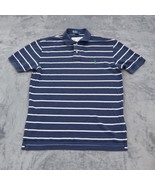 Polo Ralph Lauren Shirt Mens M Blue Short Sleeve Spread Collar Stripe Co... - £18.22 GBP