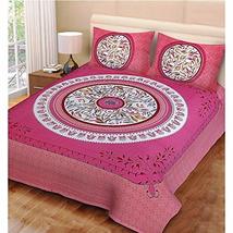 Traditional Jaipur Floral Mandala Cotton Reversible Duvet Cover Set, Sanganeri J - £33.56 GBP