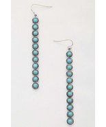 New Rodeo Western Round Bead Pattern Metal Dangle Earrings - $13.75