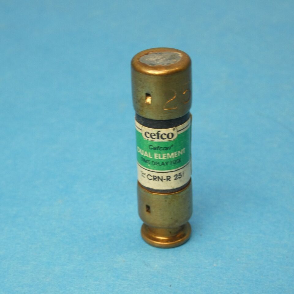 Cefco CRN-R-25 Time-delay Fuse Class RK5 25 Amps 250 VAC/125 VDC Tested - $1.49