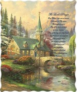 Lord&#39;s Prayer Thomas Kinkade Psalm 46:10 Quilted Throw - $22.77