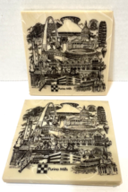 Rare Vintage Creative Services 1986 Purina Mills Historical Stone Coasters Lot 2 - £20.19 GBP