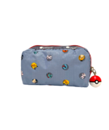 LeSportsac Pokemon Dot Lite Blue Rectangular Cosmetic Bag, Pikachu, Eeve... - $30.99