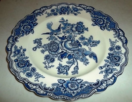 Dinner Plate Bristol Blue by CROWN DUCAL Large Porcelain China Dinner Pl... - $65.99