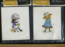 6 Paper Tole Prints 1974 Decoupage Art + Crafts Holly Hobby Country Prairie [C - £25.28 GBP