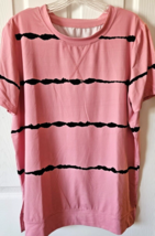 Unbranded Womens Shirt Size Medium Pink Polyester Spandex Short Sleeved So Soft - £7.88 GBP