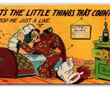 Comic Bed Bugs are Little Things That Count UNP Linen Postcard S1 - £3.91 GBP