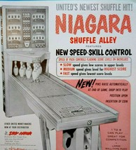 Niagara Arcade Flyer Original Vintage Shuffle Alley Game Art Print Promo 1958   - £25.02 GBP