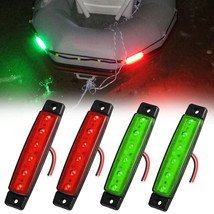 4Pcs Red Green Led Bow Navigation Light Waterproof For Marine Boat Yacht Pontoon - £14.26 GBP