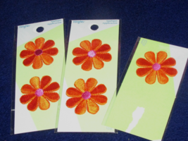 WRIGHTS IRON ON APPLIQUE five 1-1/2" diam DAISIES price for all (appliqu... - $5.00