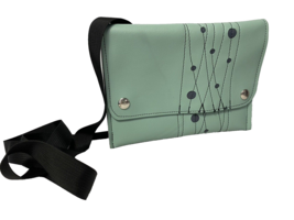 Holly Aiken Leather Mint Crossbody Foldover Purse - £17.56 GBP