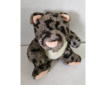 Commonwealth Cheetah Leopard Plush Stuffed Animal Grey Black Spots Pink ... - $39.58