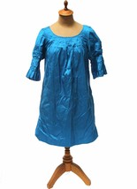 CALYPSO Christiane Celle Women&#39;s Brilliant Blue 100% Silk Trapeze Dress ... - £18.41 GBP