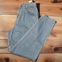 Vtg Womens L.L. Bean Light Blue Denim Super Bleach Baggy Jeans Pants 14/32 - £17.26 GBP