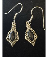 Black Onyx Dangle Earrings - $20.00