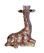Giraffe Trinket Box Jeweled Enameled Magnetic Lid 4.25&quot; H  x 3.75&quot; L - £14.22 GBP