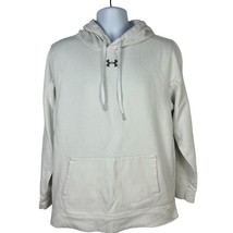 Under Armour White Hoodie LG Loose Fit Cotton/Polyester Blend Mens Sweat... - $23.03