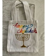Hand painted Canvas Tote Bags &quot;Happy Chanukah w/Menorah Design - $276.81 MXN