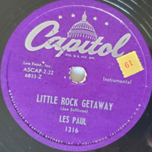 1950 Les Paul Little Rock Getaway 10&quot; 78 Rpm C API Tol 1316 Vg Shellac - £10.14 GBP