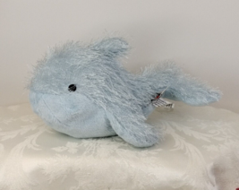 Ganz Webkinz Blue Whale Fuzzy Stuffed Animal Toy 10&quot;X5&quot; good condition  - $9.47