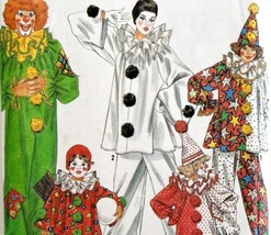 Halloween Costume Simplicity Vintage Sewing 9806 1990 Clown Jester Harlequin C50 - £32.16 GBP