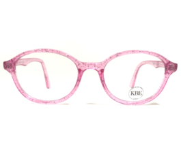 Kids Bright Eyes Eyeglasses Frames Reese Clear Pink Round Glitter 42-17-130 - £29.16 GBP