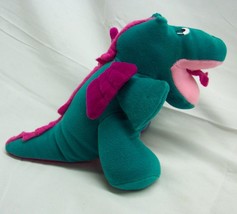 Vintage Applause Green And Pink Dragon 7&quot; Plush Stuffed Animal Toy - $19.80