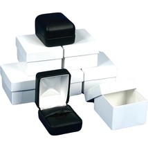 Black Faux Leather Jewelry Ring Box Showcase Display Kit 144 Pcs - £169.80 GBP