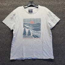 Abercrombie &amp; Fitch Mountain Graphic Gray Short Sleeve T-shirt Sz M - £12.95 GBP