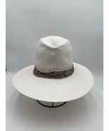 NIKKI BEACH WOMEN&#39;S WHITE DOVE STRAW WESTERN FASHION HAT ONE SIZE - $19.79