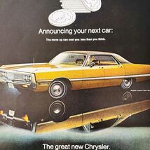 1969 Chrysler Newport Custom Hardtop Advertisement Vintage Automobilia D... - $24.99