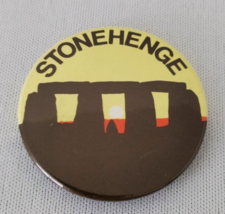 Vtg Pinback Button &quot;Stonehenge&quot;  Trilithon-Seven Wonders of The World To... - $6.76
