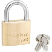 BRASS Padlock Keyed Alike key Corrosion Resistant 1 1/2&quot; wide Master Lock 4140KA - £18.77 GBP