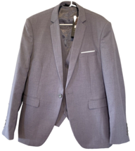 Yffushi Dressy Sportscoat Blazer With Matching Vest Large Gray Vented Ne... - £21.77 GBP