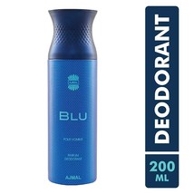 Ajmal Blu Long Lasting Deodorant For Men 200ml Each Bottle ( PACK OF 2 ) - £21.32 GBP
