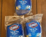 3 CLOROX Tub and Tile Scrubber REFILL Pad NON SCRATCH Antimicrobial BATH... - £11.78 GBP