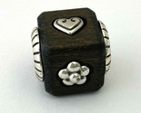 Brighton Madera Cube Bead J93792 Silver/Wood, New - $18.05