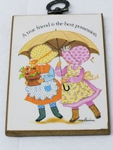A True Friend is the Best Possession Melanie Wall Hanging Decoration Fra... - $15.15