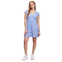 Gap Women&#39;s V-Neck Button Front Mini Dress Blue Floral  (Choose Size) NEW W TAG - £38.54 GBP