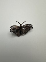 Vintage Sterling Silver Filigree Butterfly Brooch 3.5cm - £31.18 GBP
