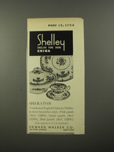 1954 Edward Walker Co Shelley Sheraton China Advertisement - £14.55 GBP
